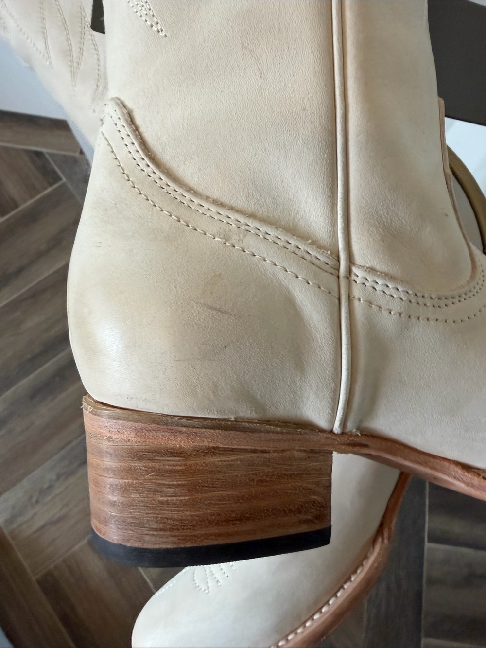 Freebird Whisper Women’s Cream Knee-High Western Boots - Picture 7 of 7